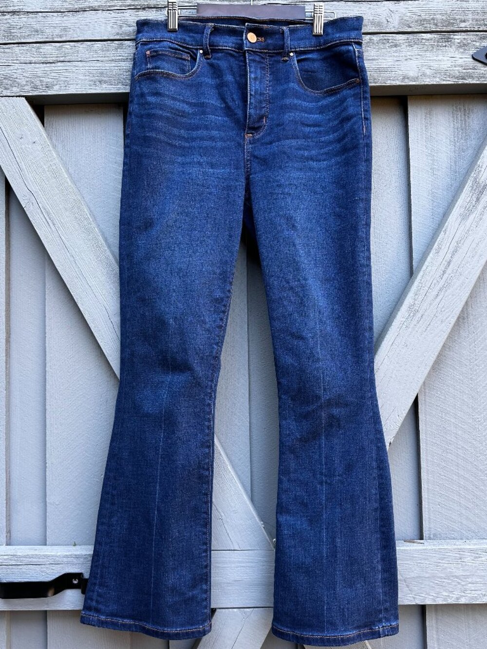Ann Taylor The Boot Crop Dark Wash Stretch Bootcut Jeans Size 6